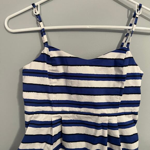 Gap Blue & White Stripe Sleeveless Mini Dress Womens Size 0 Petite Spandex Blend - Picture 3 of 11